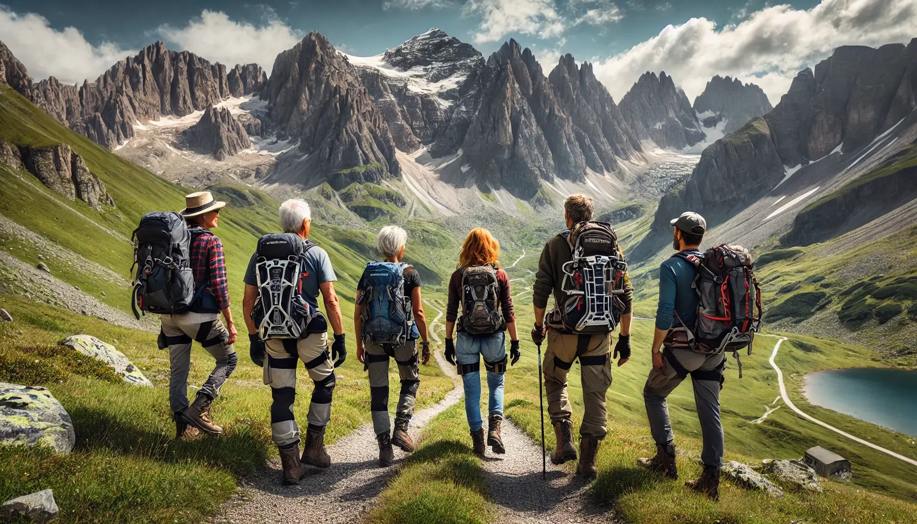 Exoskeleton for heavy work and exoskeleton for trekking